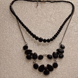Elegant Black Beaded Necklace